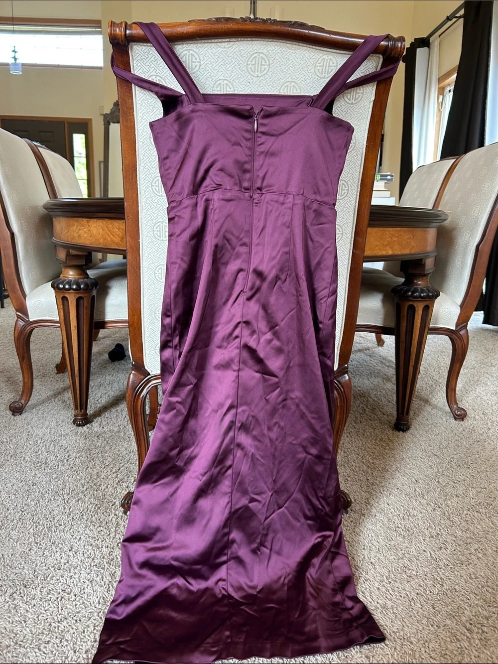 Abercrombie & Fitch Plum Satin Maxi Dress